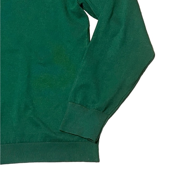 Eloquii green long sleeve turtle neck sweater with front cut out detail - Picture 6 of 9